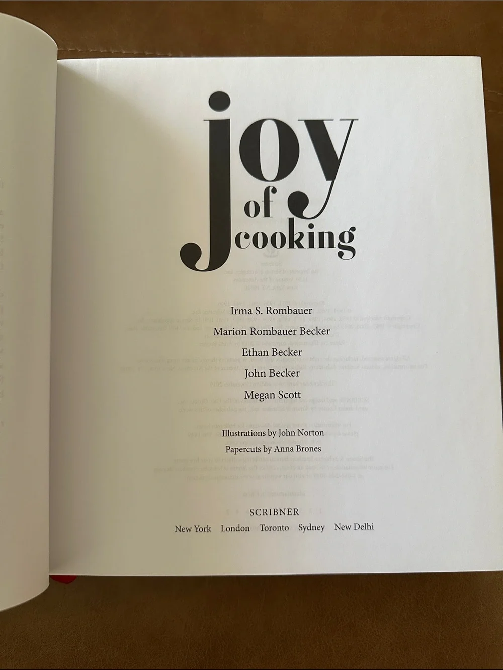 Joy of Cooking Cookbook - White with Red and Gold Cover